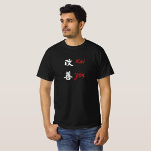 T-shirt Conception de texte japonais "Kaizen"