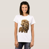 T-shirt Conception de texte LION ROI Argenté (Devant entier)