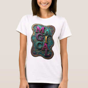T-shirt Conception de texte MAGIQUE Violet élégant