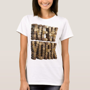 T-shirt Conception de texte NEW YORK en argent propre