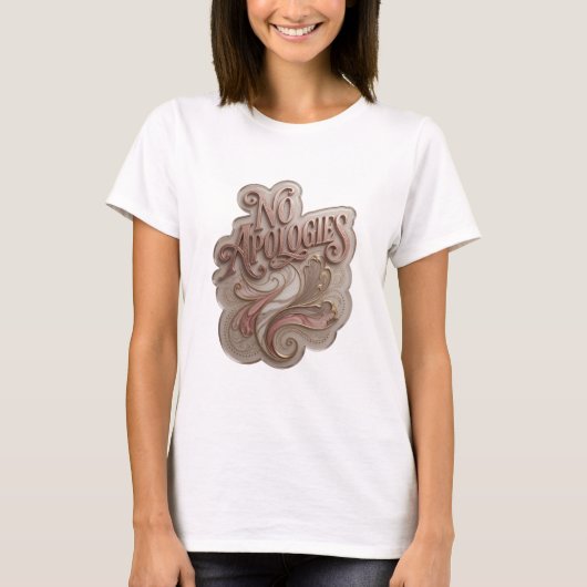T-shirt Conception de texte Or Propre SANS EXCUSES (Devant)