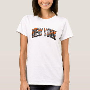 T-shirt Conception de texte Orange NEW YORK propre