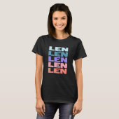 T-shirt Conception de texte répétée moderne drôle Len (Devant entier)