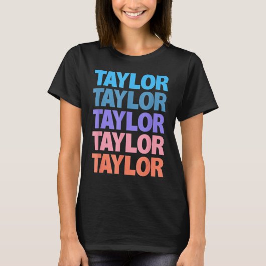 T-shirt Conception de texte Retro Taylor (Devant)