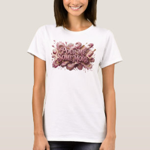 T-shirt Conception de texte Rose Clair POUR MOI ENCORE Tex