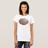 T-shirt Conception de texte Rose vif MOINS DE PAROLES PLUS (Devant entier)