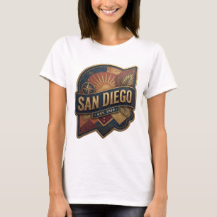 T-shirt Conception de texte SAN DIEGO OR DORÉ VIBRANT 1769