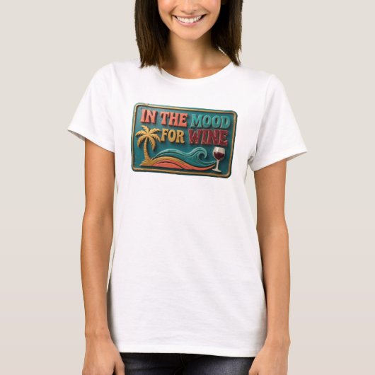 T-shirt Conception de texte sarcelle enjoué DANS L'AMBIANC (Devant)
