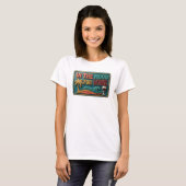 T-shirt Conception de texte sarcelle enjoué DANS L'AMBIANC (Devant entier)