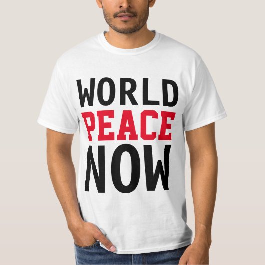 T-shirt Conception de texte simple "PAIX MONDIALE MAINTENA (Devant)