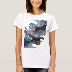T-shirt Conception de texte SPACE GALAXY Argent Dynamique