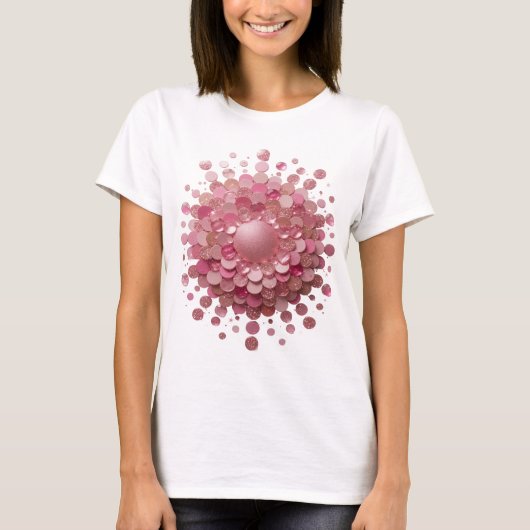 T-shirt Conception de texte SPHÈRE BRILLANTE Rose Drôle (Devant)