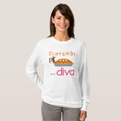 T-shirt Conception de thanksgiving de diva de tarte de (Devant entier)