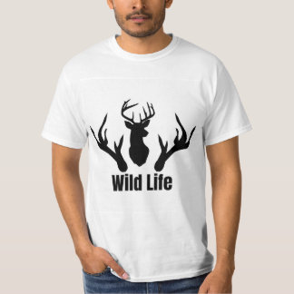 T-shirt Conception de thème de cerf faune sauvage
