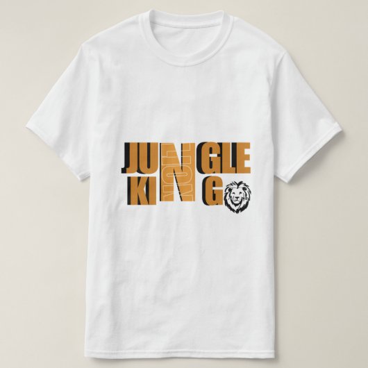 T-shirt conception de thème de roi de la jungle (Design devant)