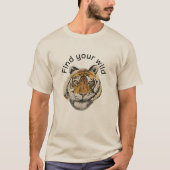 T-shirt Conception de Tigre Attirant Les Yeux Peinture Acr (Devant)