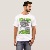 T-shirt Conception de toile d'araignée d'Halloween pour th (Devant entier)
