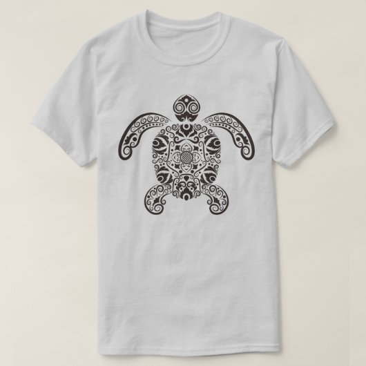 T-shirt Conception de tortue mandala ornée complexe (Design devant)