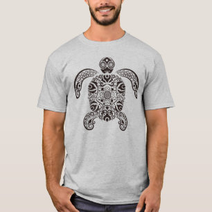 T-shirt Conception de tortue mandala ornée complexe