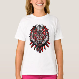 T-shirt Conception de totem tribal Haida Loup