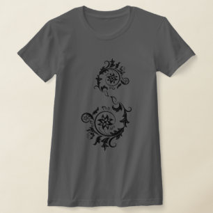 T-shirt Conception de tourbillon de fleurs de mandala orné