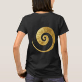 T-shirt Conception de tourbillon doré (Dos)