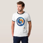 T-shirt Conception de tourbillons spatiaux (Devant entier)