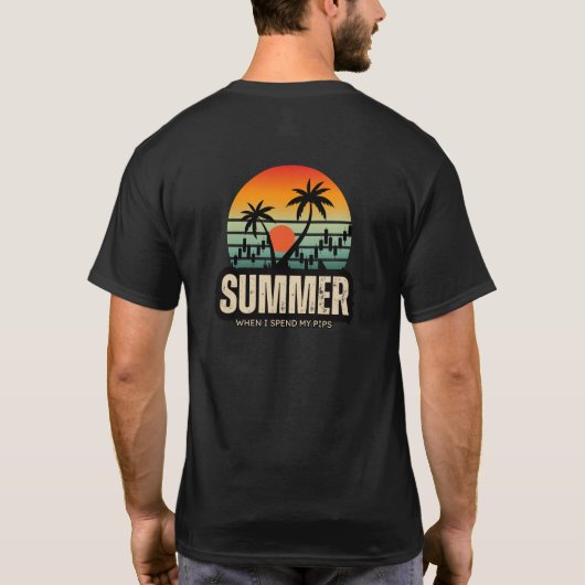 T-shirt Conception de trader | Été | Drôle (Dos)