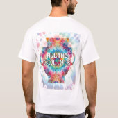 T-shirt Conception de Trophée Rétro Tie-Dye (Dos)
