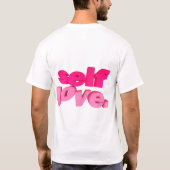 T-shirt Conception de typographie 3D Amour de Soi. (Dos)