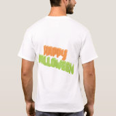 T-shirt Conception de typographie 3D Happy Halloween. (Dos)