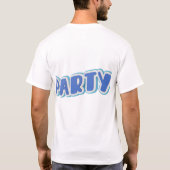 T-shirt Conception de typographie 3D Party Vibes. (Dos)