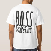 T-shirt Conception de typographie Boss Construit sur une S (Dos)