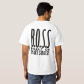T-shirt Conception de typographie Boss Construit sur une S (Dos entier)