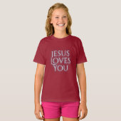 T-shirt Conception de typographie chrétienne Jésus aime  (Devant entier)