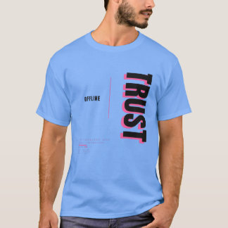 T-shirt Conception de typographie cyberpunk de confiance h