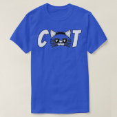 T-shirt Conception de typographie de chat (Design devant)
