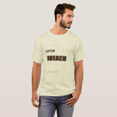 T-shirt Conception de typographie de cybersécurité Brèche (Devant entier)