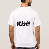 T-shirt Conception de typographie de joueur d'échecs (Dos)