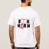 T-shirt Conception de typographie de lecture de bibliophil (Dos)