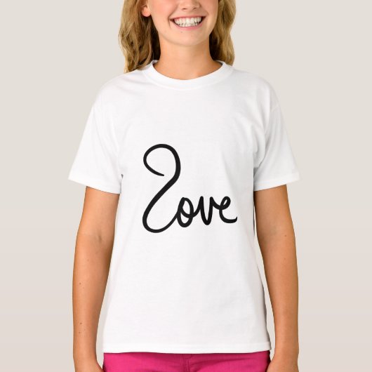 T-shirt Conception de typographie de mot "amour" minimalis (Devant)