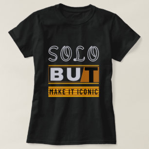 T-shirt Conception de typographie de voyage solo rétro