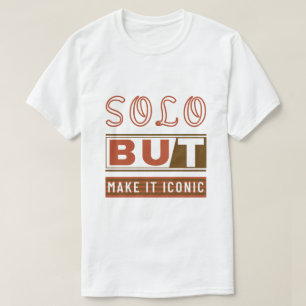 T-shirt Conception de typographie de voyage solo rétro