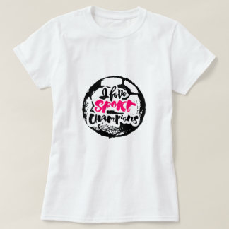 T-shirt Conception de typographie des champions J'aime le 