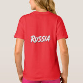 T-shirt Conception de typographie du drapeau de la Russie (Dos)
