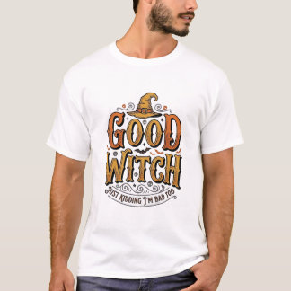 T-shirt Conception de typographie Halloween sorcière genti