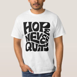 T-shirt Conception de typographie inspirante Espoir ne ren