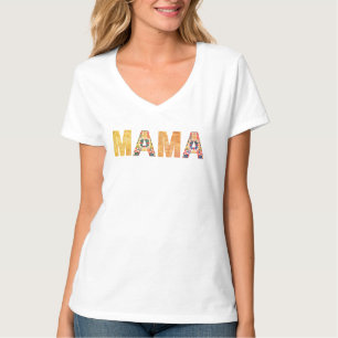 T-shirt Conception de typographie Mama Patchwork