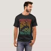 T-shirt Conception de typographie Parkour Parcours Freerun (Devant entier)