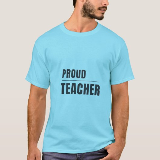 T-shirt Conception de typographie pour enseignant fier (Devant)